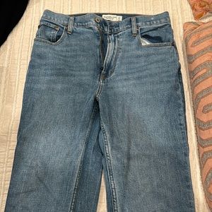 Ultra high-rise straight Abercrombie jeans